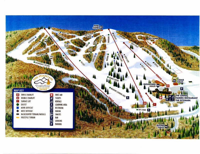 Pine Mountain trail map
