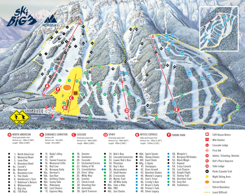 Banff Mt Norquay trail map