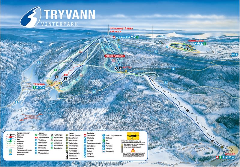 Oslomarka/Tryvann Trail Map 1