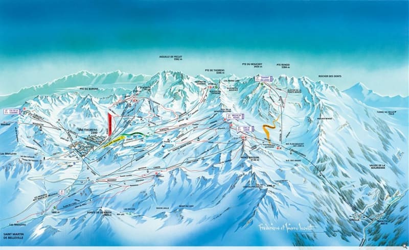 Val Thorens Trail Map 1