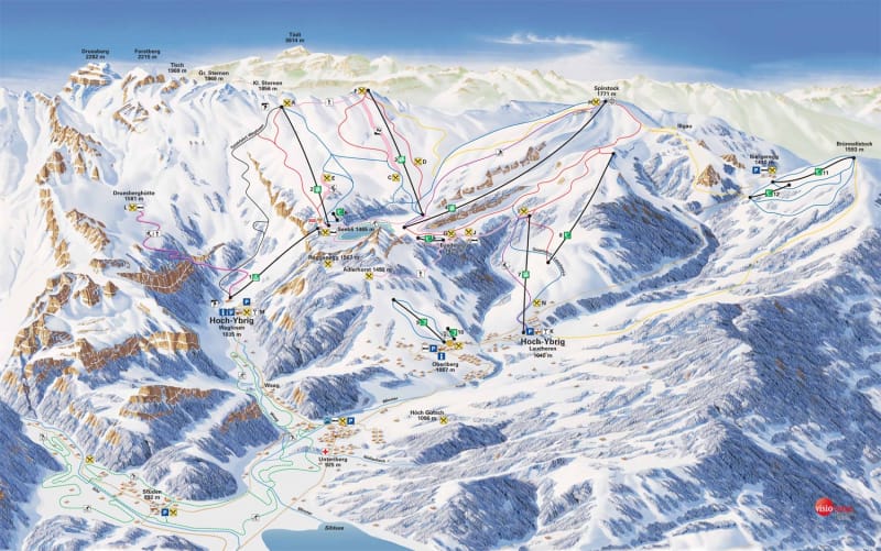 Hoch-Ybrig Trail Map 1