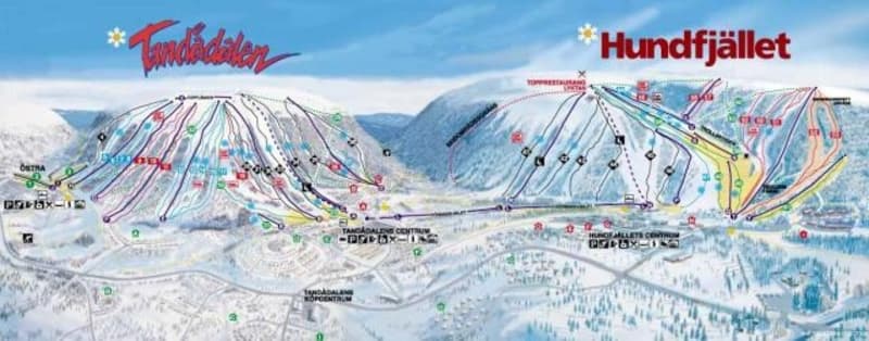 Tandådalen / Hundfjället Trail Map 1