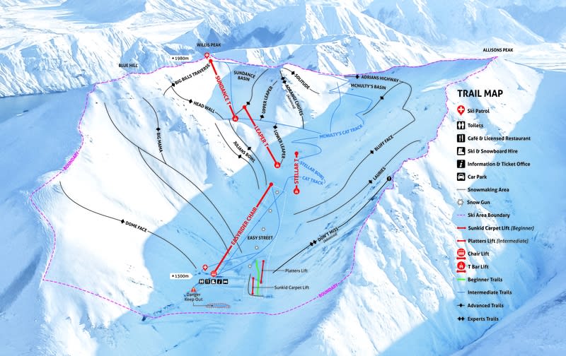 Porters Ski Area Trail Map 1