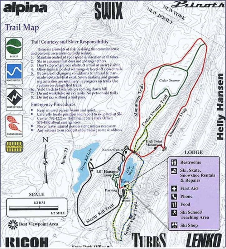 High Point XC Trail Map 1