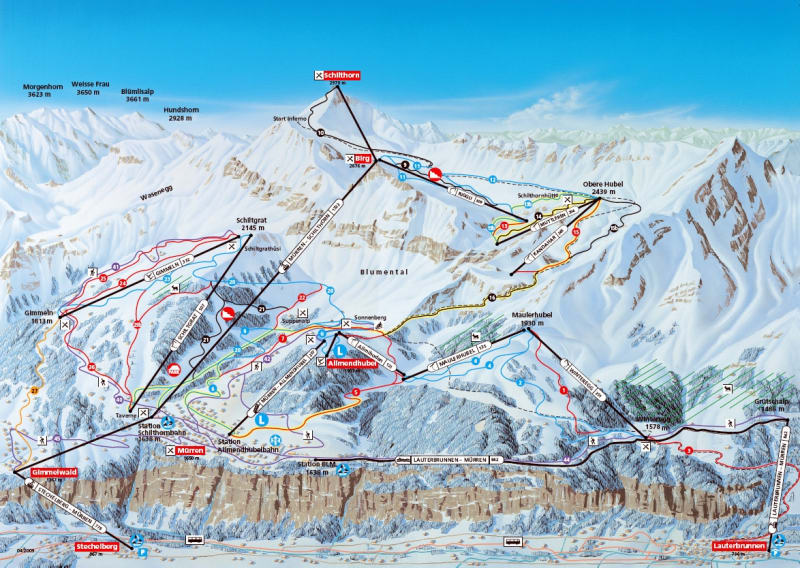 Mürren–Schilthorn Trail Map 1