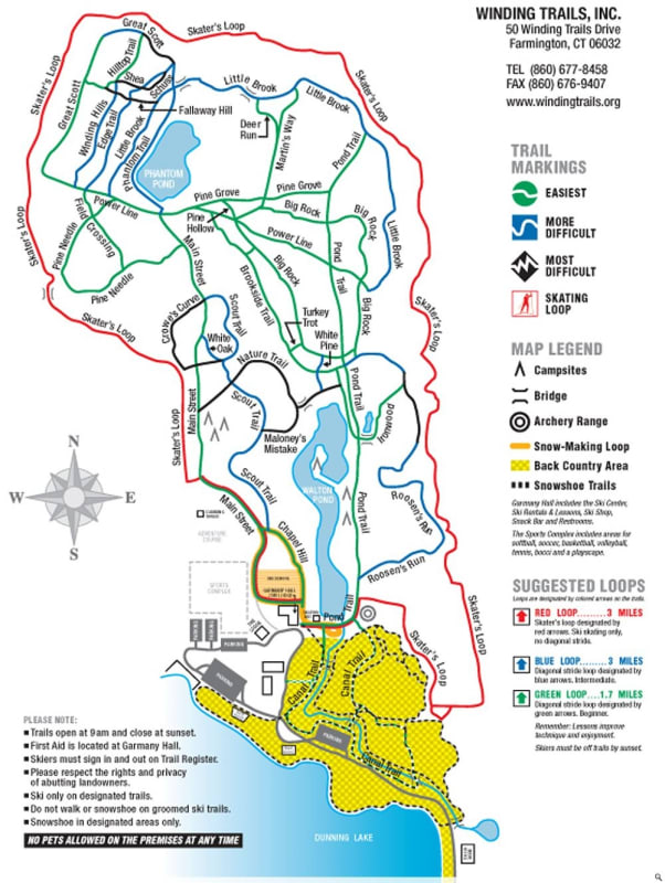 Winding Trails XC Trail Map Liftopia