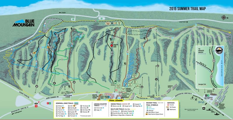 Blue Mountain Ontario Trail Map | Liftopia