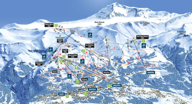 Crans-Montana Trail Map 1