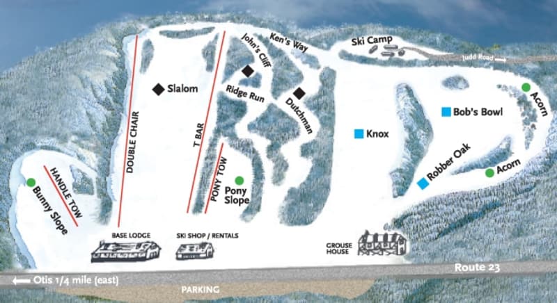 Otis Ridge Trail Map 1