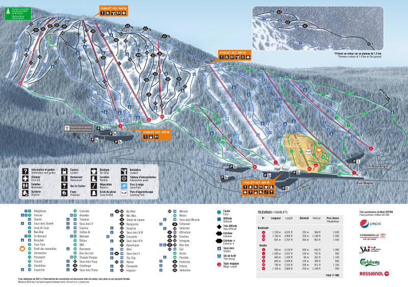 Mont Sutton Trail Map 1