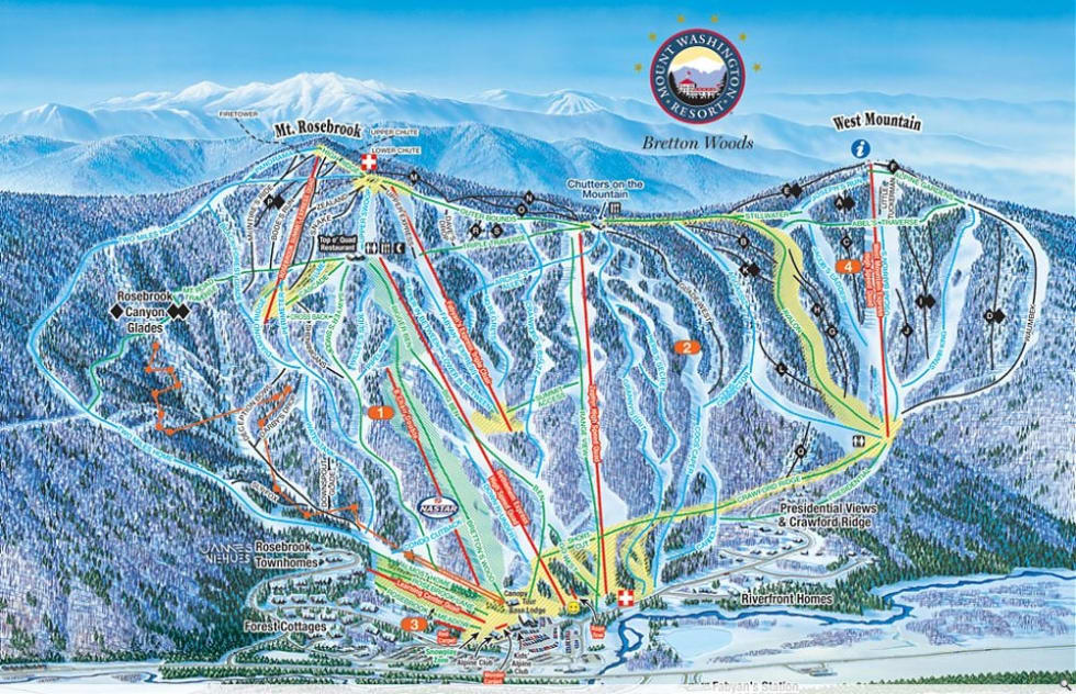 Bretton Woods New Hampshire Map Bretton Woods Trail Map | Liftopia