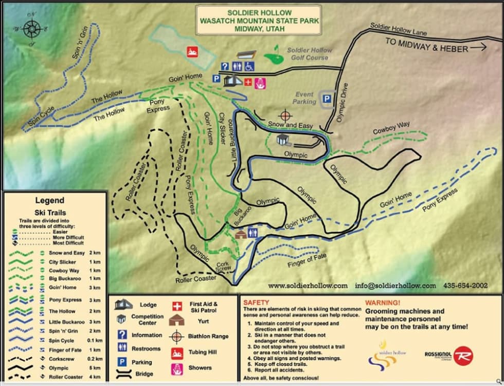 Soldier Hollow XC Trail Map Liftopia