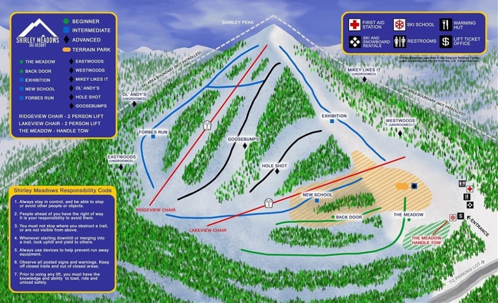 Sierra Ski Resort Map Alta Sierra Ski Resort Trail Map | Liftopia