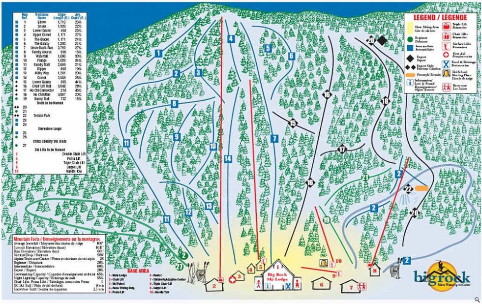 Big Rock Trail Map Liftopia