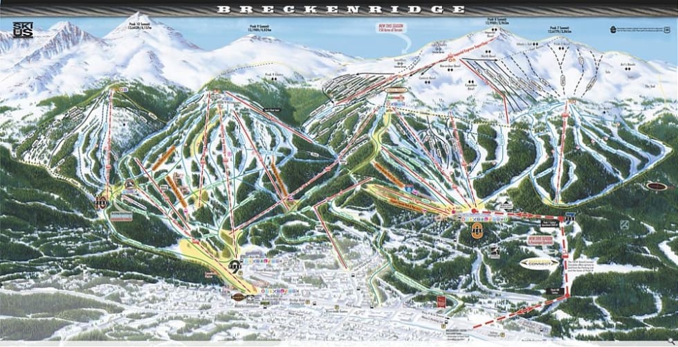 breckenridge ski resort map Breckenridge Trail Map Liftopia