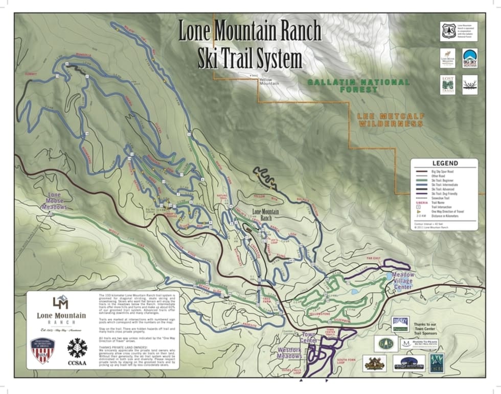 Lone Mountain Ranch Xc Trail Map Liftopia