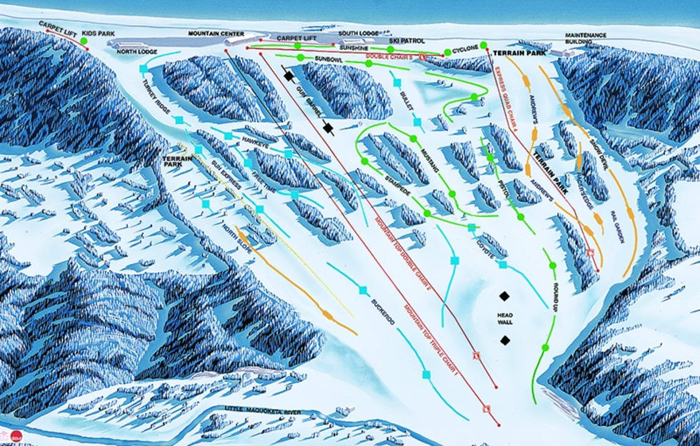 Sundown Mountain Resort Trail Map Liftopia