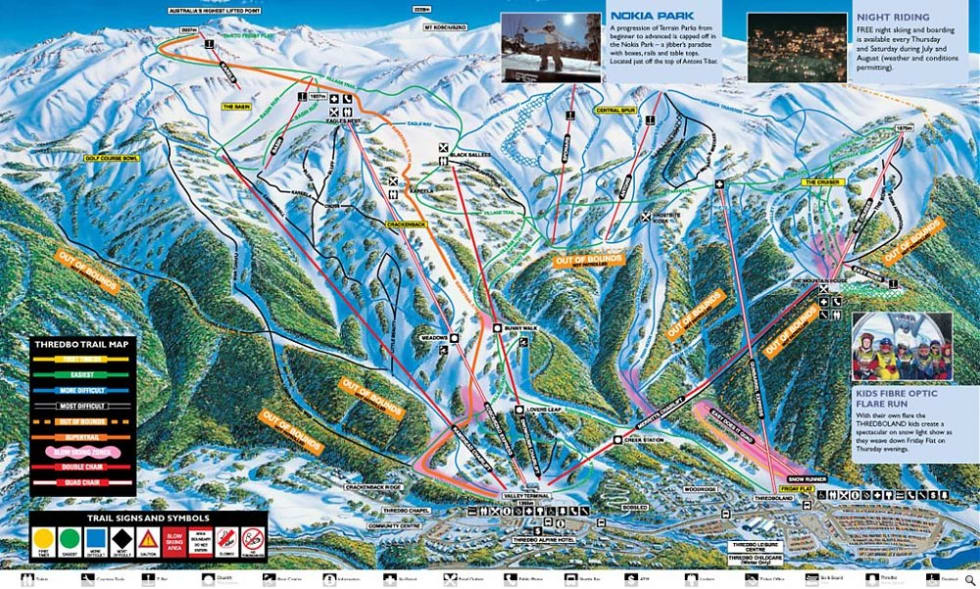 Thredbo Alpine Village Trail Map