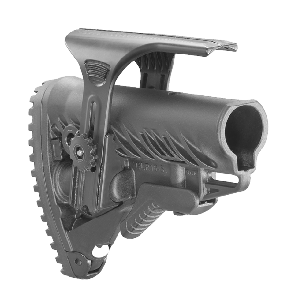 FAB Defense GLR16 Collapsible Buttstock With Cheekriser Black - featured image