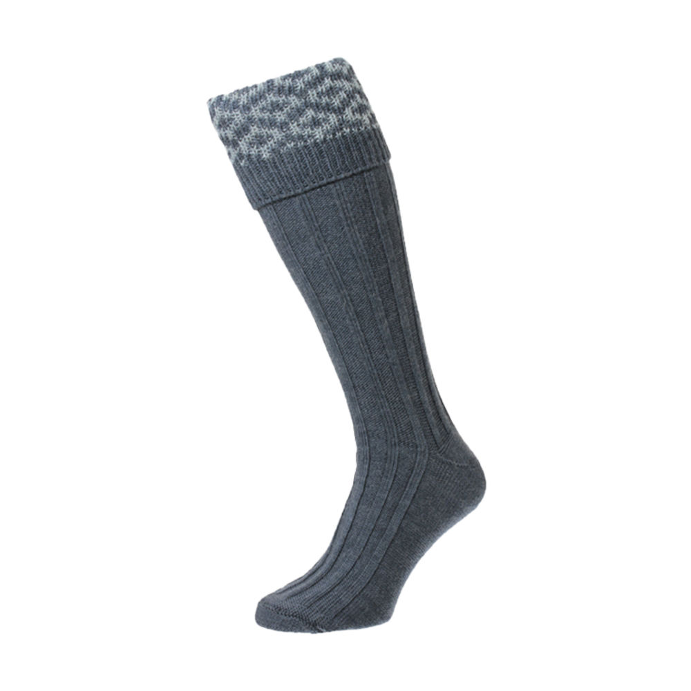Patterened Top Shooting Socks Denim - featured image