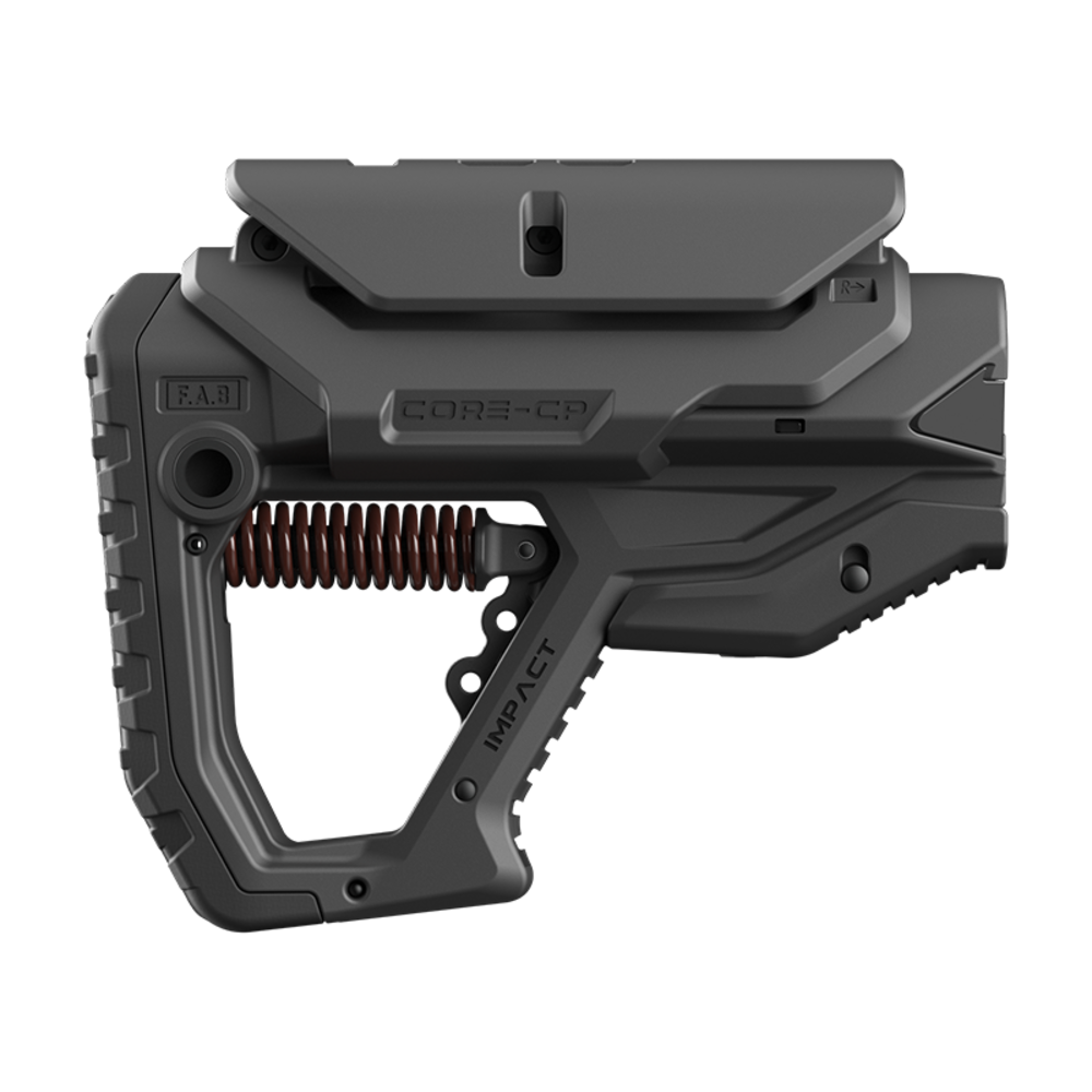 FAB Defense GL Core Impact Collapsible AR15 Buttstock With Cheekriser Black - featured image