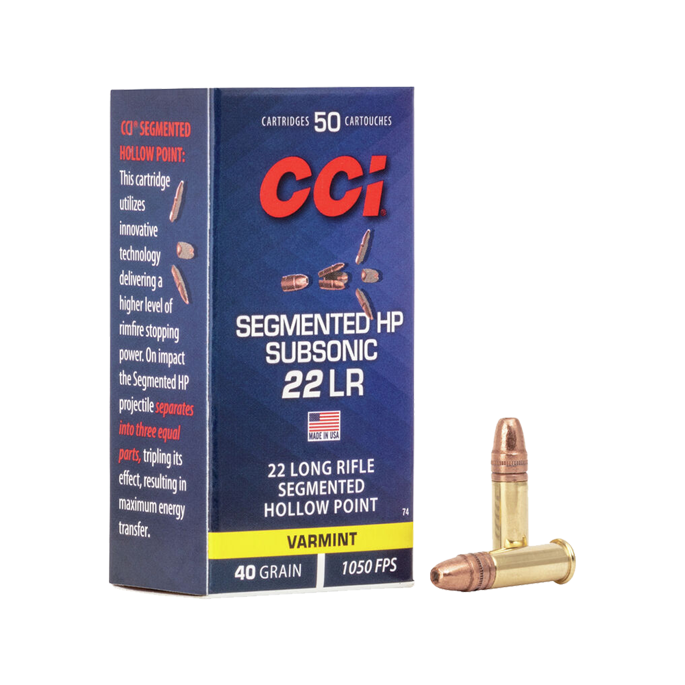 CCI Subsonic Segmented Hollow Point 22LR 40gr - featured image