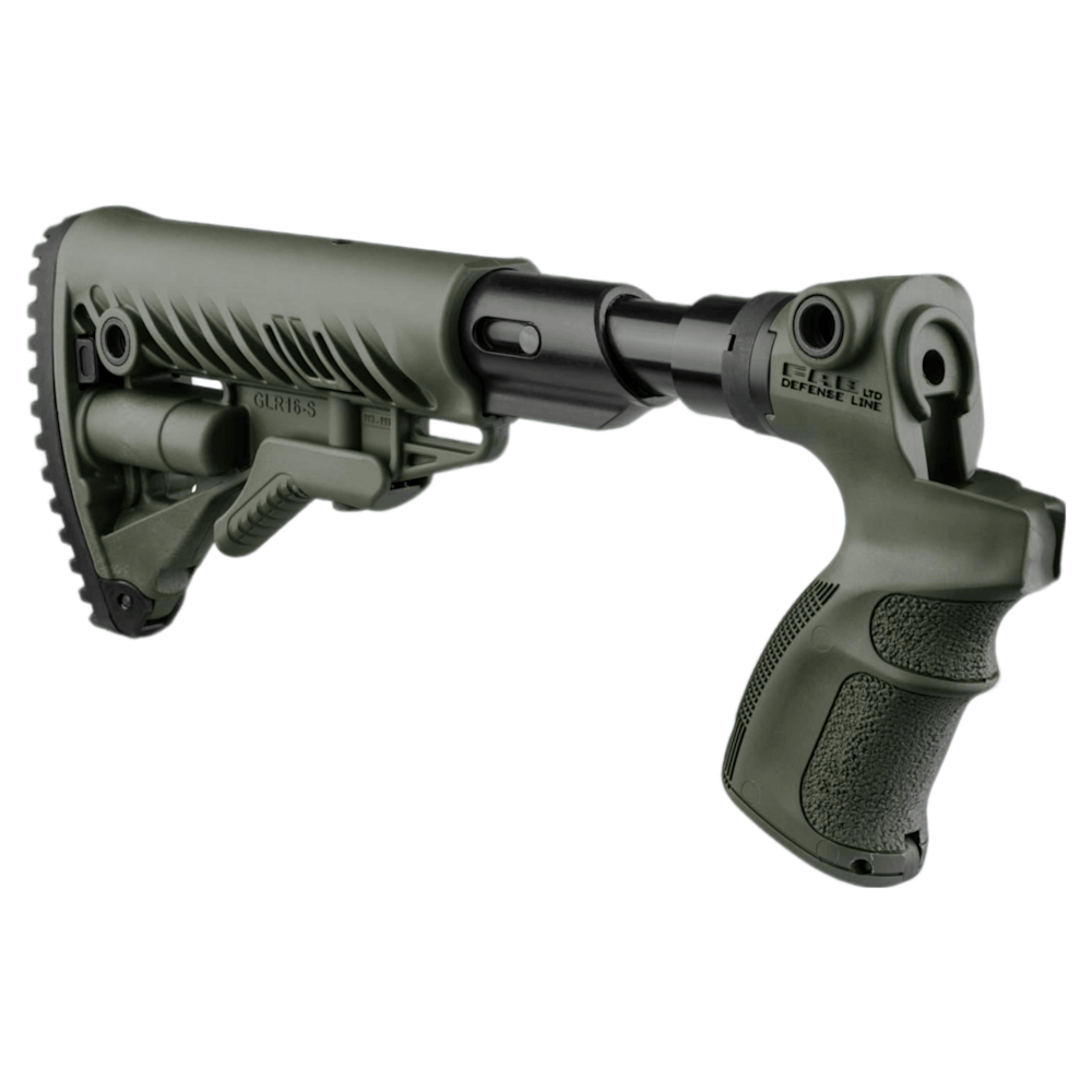 FAB Defense Mossberg 500 M4 Buttstock With Shock Absorber Green - featured image