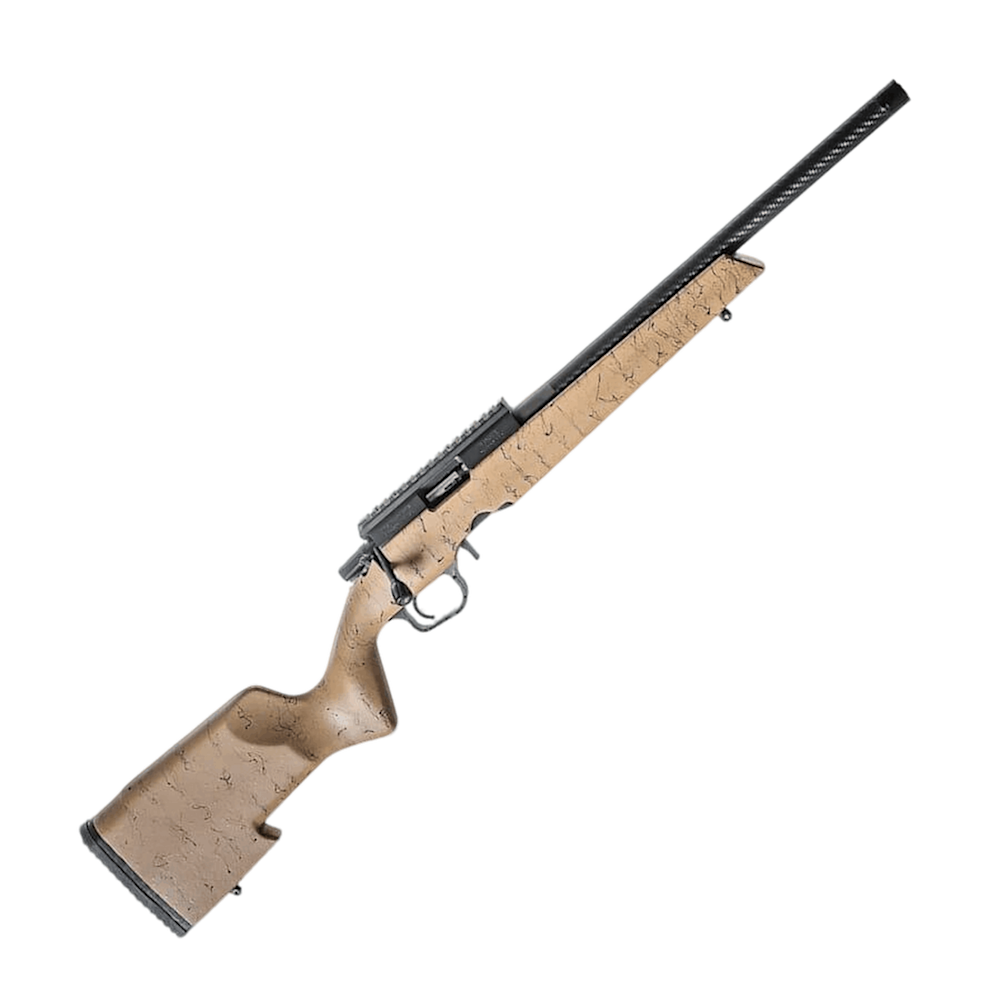 Christensen Arms Ranger 22LR Rifle Tan/Black Webbing - featured image