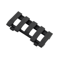 Ergo 5-Slot Low Profile Wire Loom Rail Cover - Black