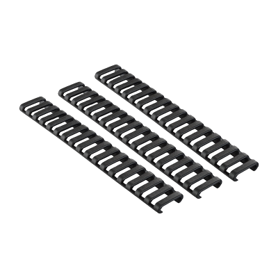 Ergo 18 Slot Low Profile Ladder Rail Cover (3 Pack) Black