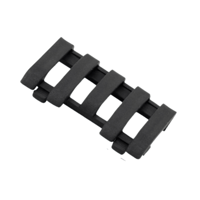 Ergo 5-Slot Low Profile Wire Loom Rail Cover - Black