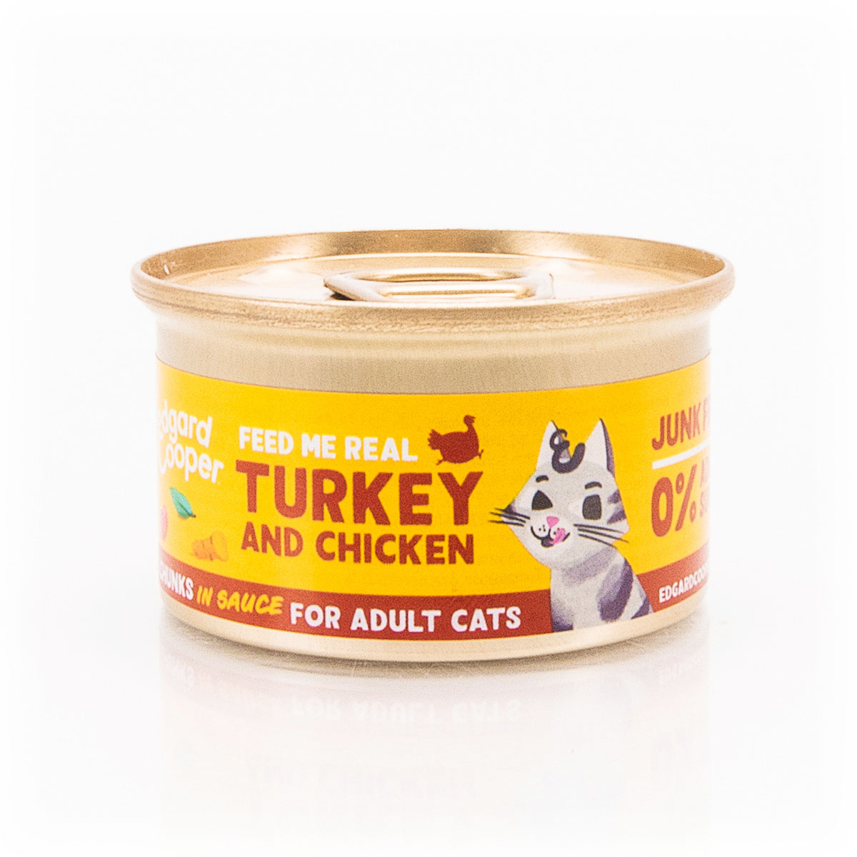Edgard & Cooper Blikvoeding Kat Turkey & Chicken Chunks