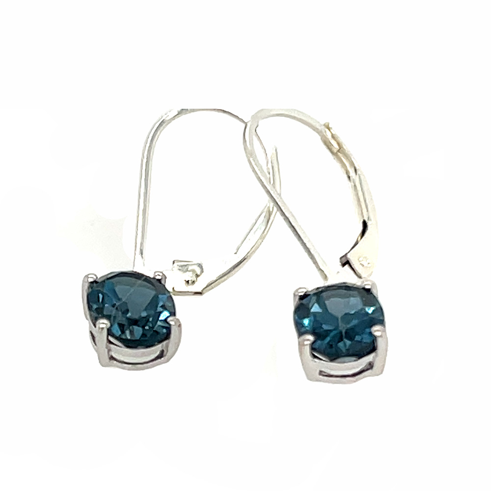 SILVER TOPAZ TEARDROP EARRINGS