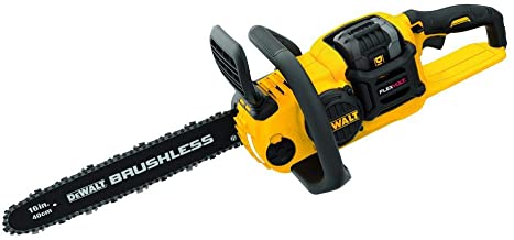 DeWalt 60-Volt MAX Lithium-Ion Cordless FLEXVOLT Brushless 16 Inch Chainsaw with 2.0Ah Battery and Charger Included