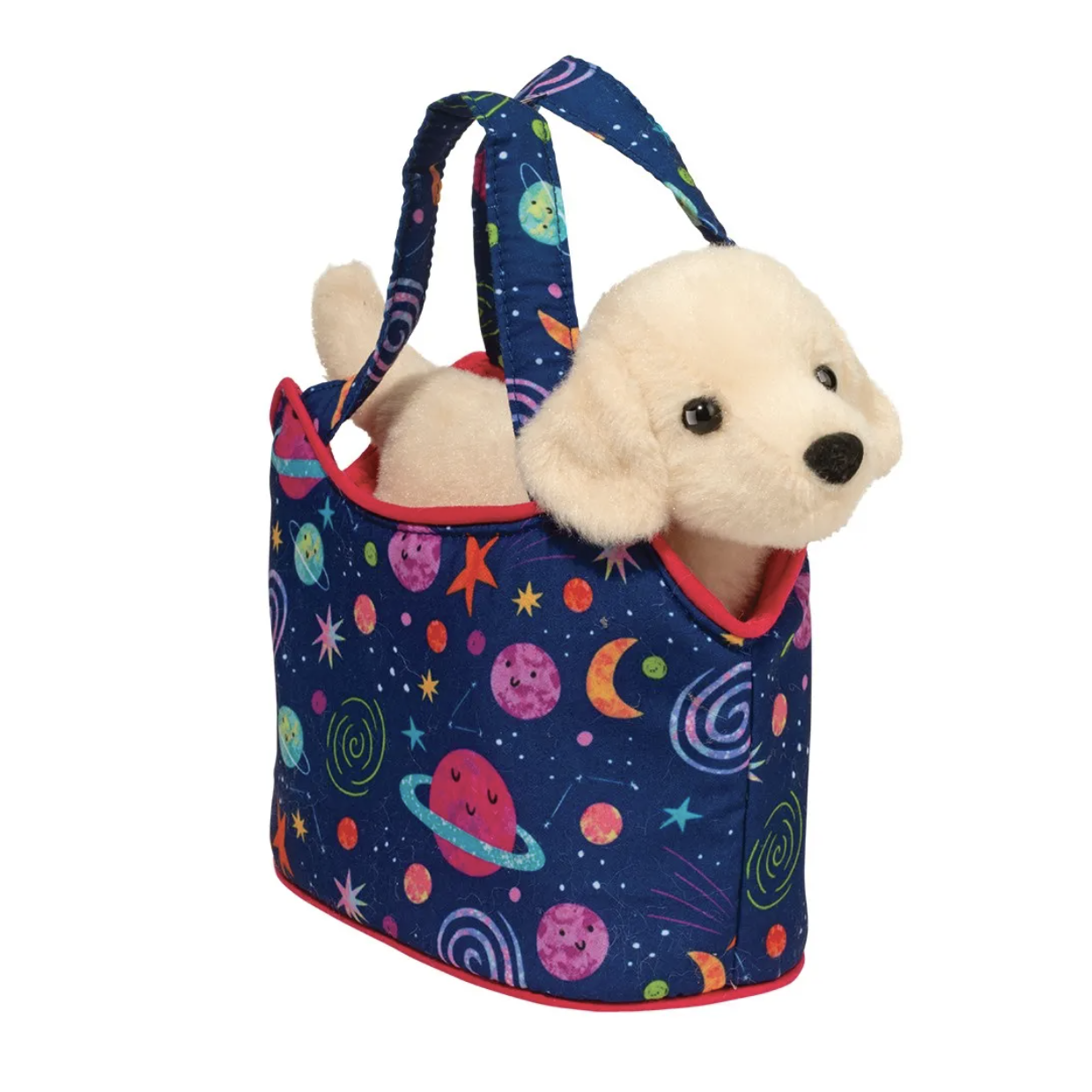 Cosmic Swirl Sassy Sak with Yellow Lab