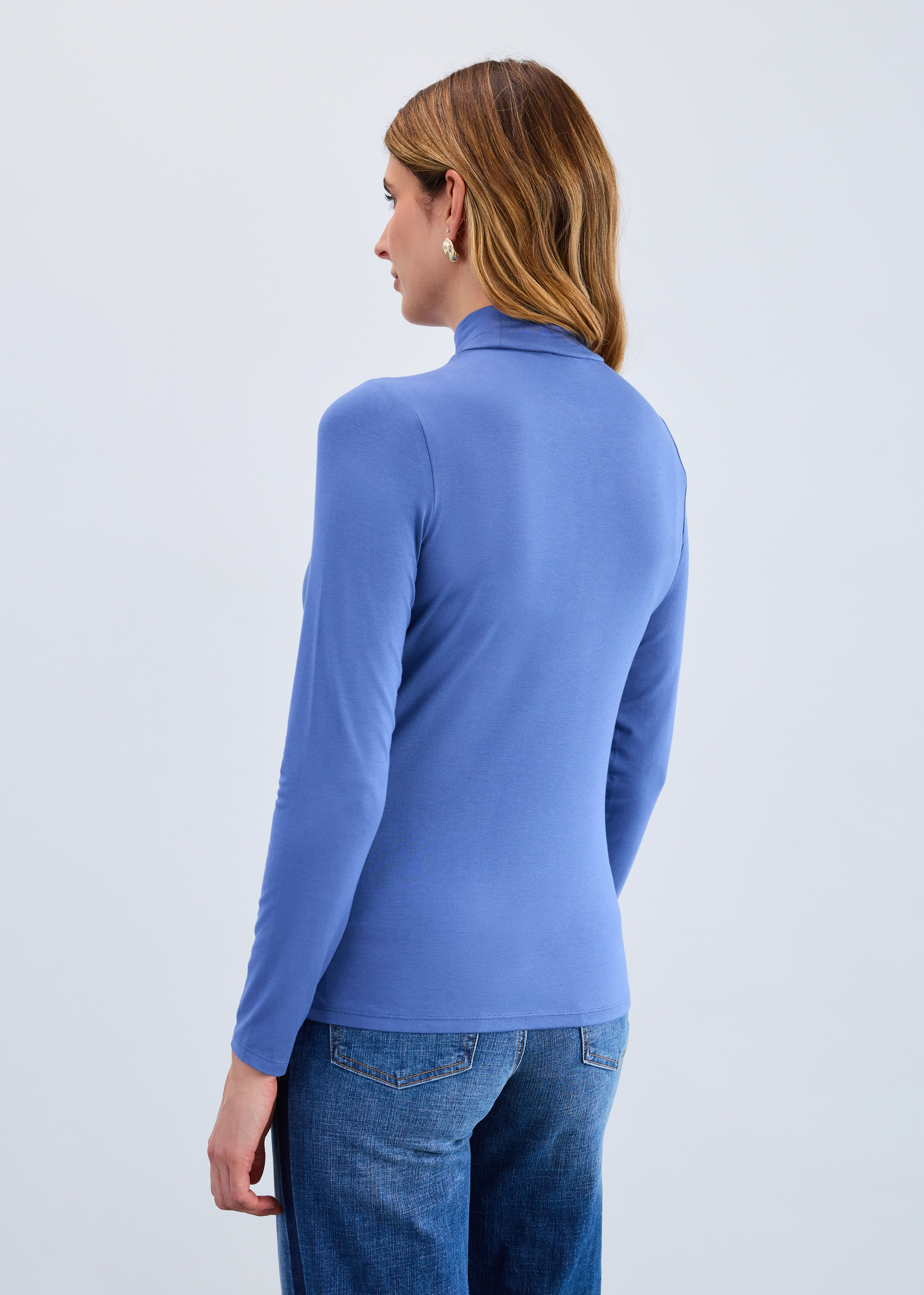 Long Sleeve Mock Neck Top 3056756, Color: Black, Size: S
