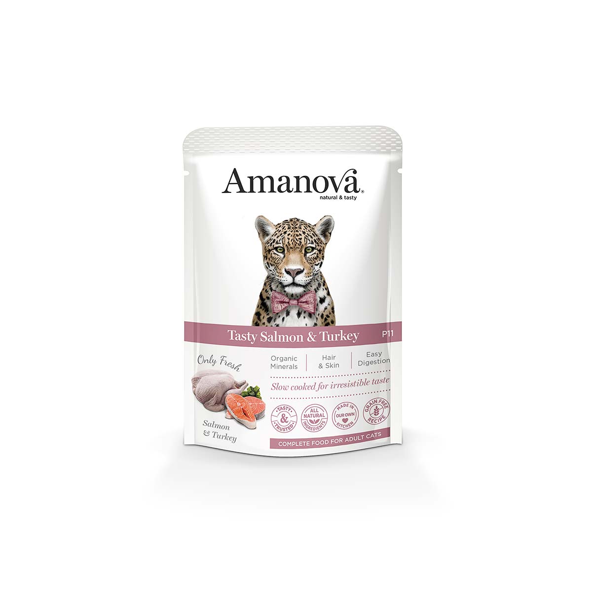 Amanova Pouch Kat Tasty Salmon & Turkey