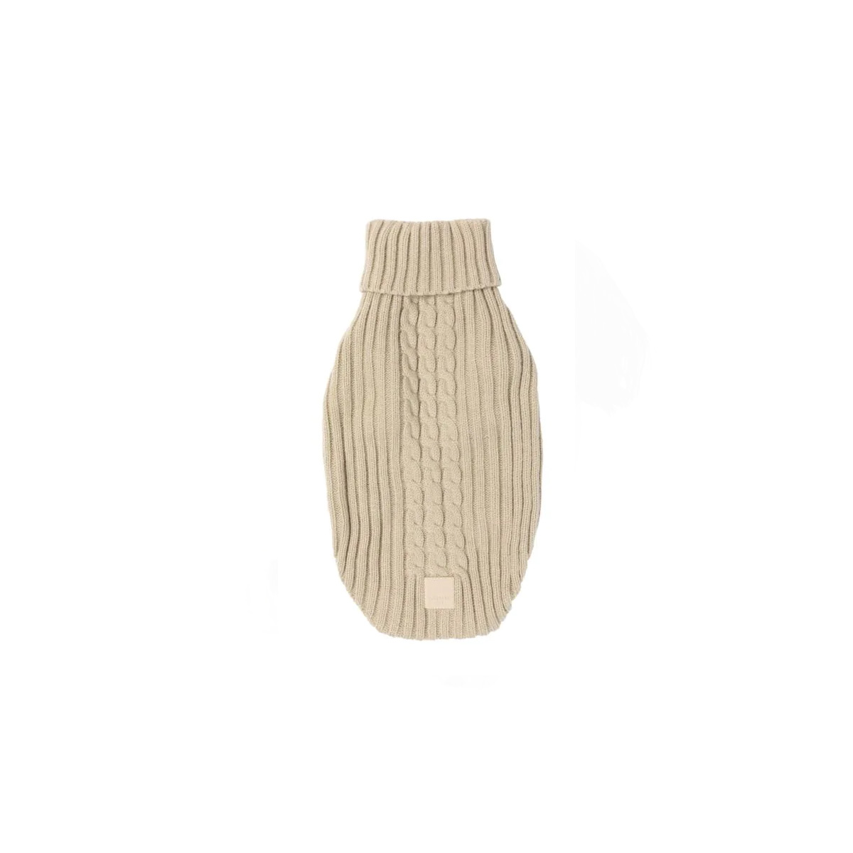Fuzzyard Hondensweater Knitted Sandstone 2