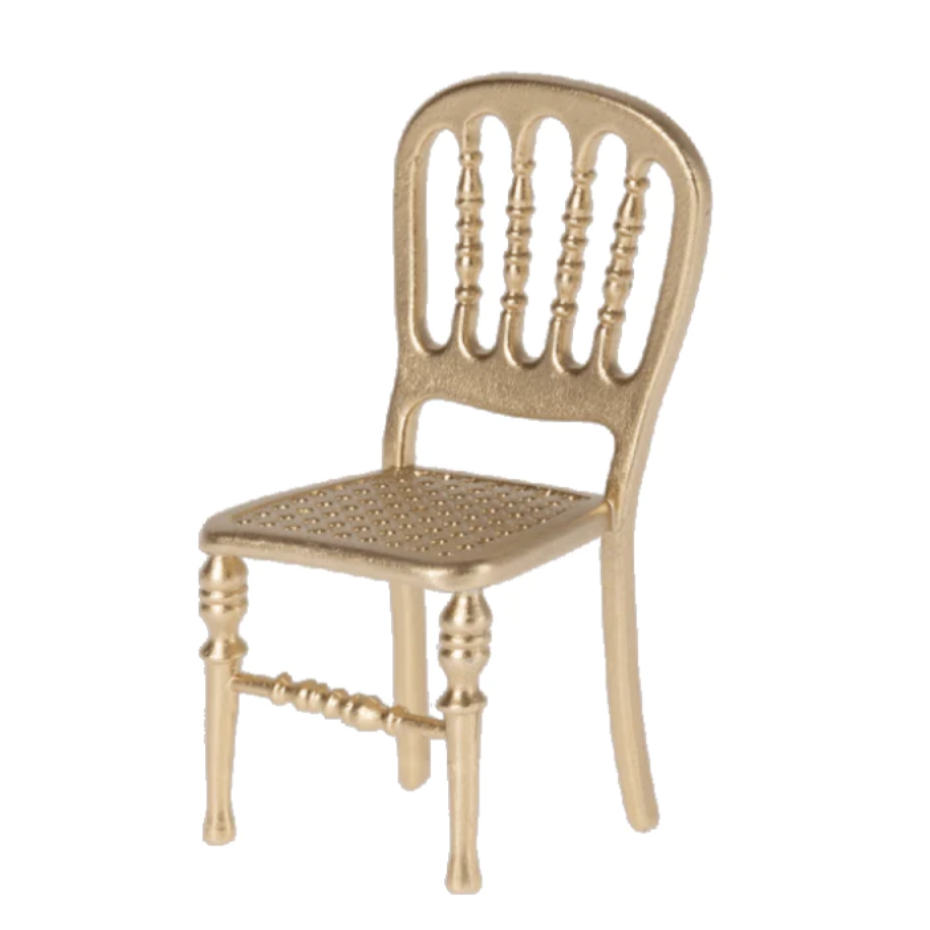 Maileg, Mouse: Gold Chair 11-2106-00