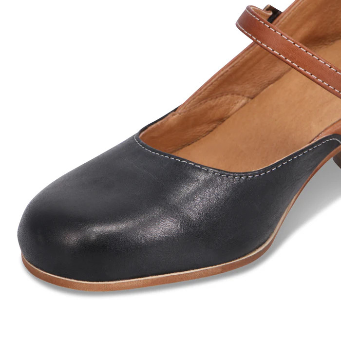Nicky Heeled Mary Jane, Color: Black Combo, Size: 36