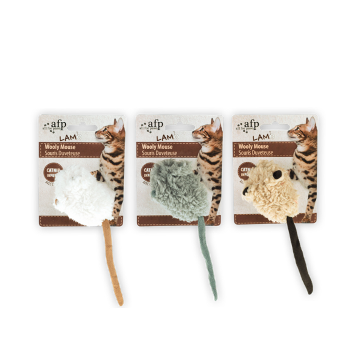 AFP Kattenspeelgoed Lambswool Wooly Mouse