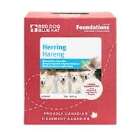 Red Dog Blue Kat Raw Dog Food - Herring &  Veggies Foundations 1 lb Case of 8