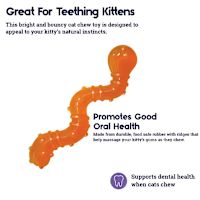 Catstages Catnip Dental Chew Toy - Orkakat Wiggle Worm