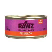 Rawz Pet Food Cat Pate Cans - 96% Rabbit 5.5 oz Case of 24