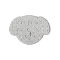 Dexypaws Enrichment Lick Mat - White Dog Face