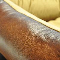 Luxe Loungers The Nest Leather Dog Beds - Tobacco M