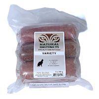 Natural Instincts Raw Cat Food - Variety Pack (2 Beef, 2 Chicken, 2 Turkey NO veg) 6 x 250 g
