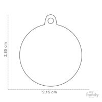 My Family Custom Pet ID Tags - Basic Light Blue Round S