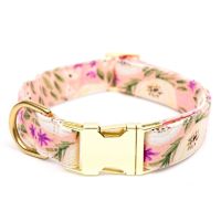 Handmade in USA Dog Collar - Harper Floral Metal Buckle