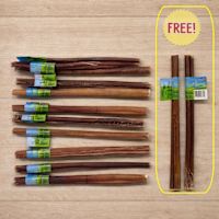 Nature's Own Odour Free REGULAR Bully Stick 12" Dog Chew  Buy 12 Get 2 FREE
